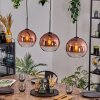 Koyoto Hängeleuchte Glas 25 cm Schwarz, 3-flammig