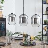 Apedo Hängeleuchte Glas 20 cm Klar, Rauchfarben, 3-flammig