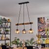 Ripoll Pendelleuchte Glas 15 cm Naturfarben, Schwarz, 3-flammig