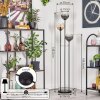 Koyoto Stehleuchte Glas 15 cm Schwarz, 3-flammig