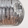 Ripoll Pendelleuchte Glas 15 cm Naturfarben, Schwarz, 3-flammig