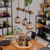 Ripoll Pendelleuchte Glas 15 cm Naturfarben, Schwarz, 3-flammig