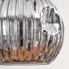 Ripoll Pendelleuchte Glas 15 cm Naturfarben, Schwarz, 3-flammig