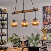 Ripoll Pendelleuchte Glas 15 cm Naturfarben, Schwarz, 3-flammig