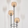 Koyoto Stehleuchte Glas 15 cm Schwarz, 3-flammig