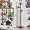 Gastor Stehleuchte Glas 15 cm Holz hell, Schwarz, 3-flammig