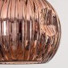 Ripoll Pendelleuchte Glas 15 cm Naturfarben, Schwarz, 3-flammig
