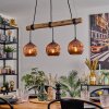 Ripoll Pendelleuchte Glas 15 cm Naturfarben, Schwarz, 3-flammig