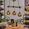 Koyoto Pendelleuchte Glas 15 cm Naturfarben, Schwarz, 3-flammig