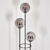 Gastor Stehleuchte Glas 15 cm Schwarz, 3-flammig