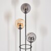 Gastor Stehleuchte Glas 15 cm Schwarz, 3-flammig