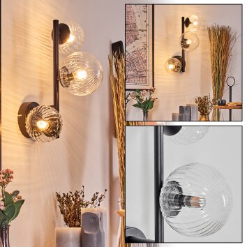 Chehalis Wandleuchte Glas 10 cm, 12 cm Klar, 3-flammig Chehalis Wandleuchte Glas 10 cm, 12 cm Klar, 3-flammig