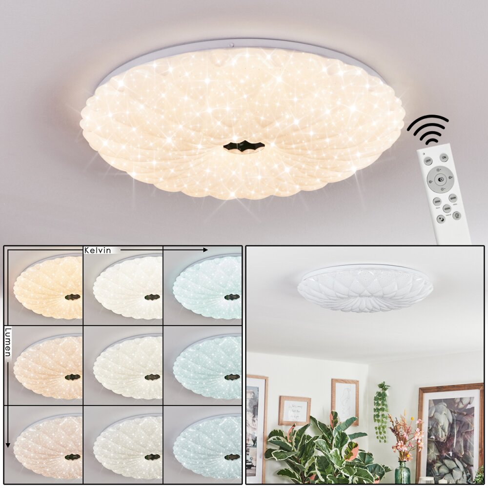 Cyran Deckenleuchte LED Weiß, 1-flammig, Fernbedienung main product photo