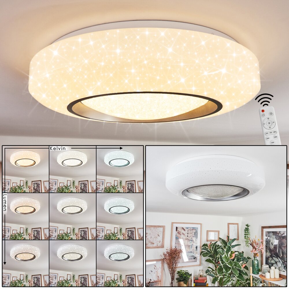 Dayen Deckenleuchte LED Silber, 1-flammig, Fernbedienung main product photo