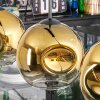 Ripoll Hängeleuchte Glas 20 cm Gold, Klar, 3-flammig