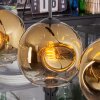 Ripoll Hängeleuchte Glas 20 cm Gold, Klar, 3-flammig