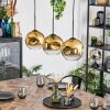 Ripoll Hängeleuchte Glas 20 cm Gold, Klar, 3-flammig