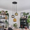 Koyoto Hängeleuchte Glas 20 cm Schwarz, 3-flammig