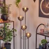 Gastor Stehleuchte Glas 15 cm Holz dunkel, Schwarz, 4-flammig