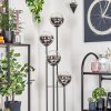 Gastor Stehleuchte Glas 15 cm Holz dunkel, Schwarz, 4-flammig