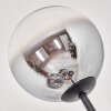Gastor Stehleuchte Glas 15 cm Holz dunkel, Schwarz, 4-flammig