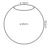 Lampenschirm aus Glas Gastor Ersatzglas 20 cm Gold, Klar