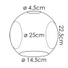 Lampenschirm aus Glas Ripoll Ersatzglas 25 cm Klar