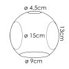 Glas-Lampenschirm Ripoll Ersatzglas 15 cm Bernsteinfarben, Klar