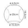 Glaslampenschirm Ripoll Ersatzglas 20 cm Grün
