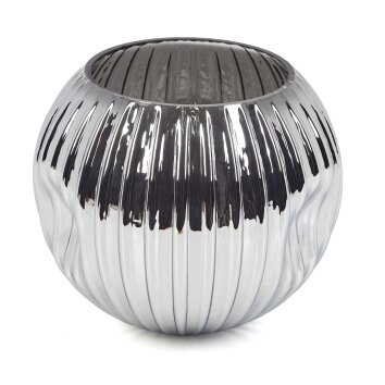 Glas-Lampenschirm Ripoll Ersatzglas 15 cm Chrom, Rauchfarben