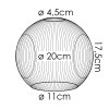 Glaslampenschirm Ripoll Ersatzglas 20 cm Bernsteinfarben