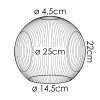 Lampenschirm aus Glas Ripoll Ersatzglas 25 cm Bernsteinfarben