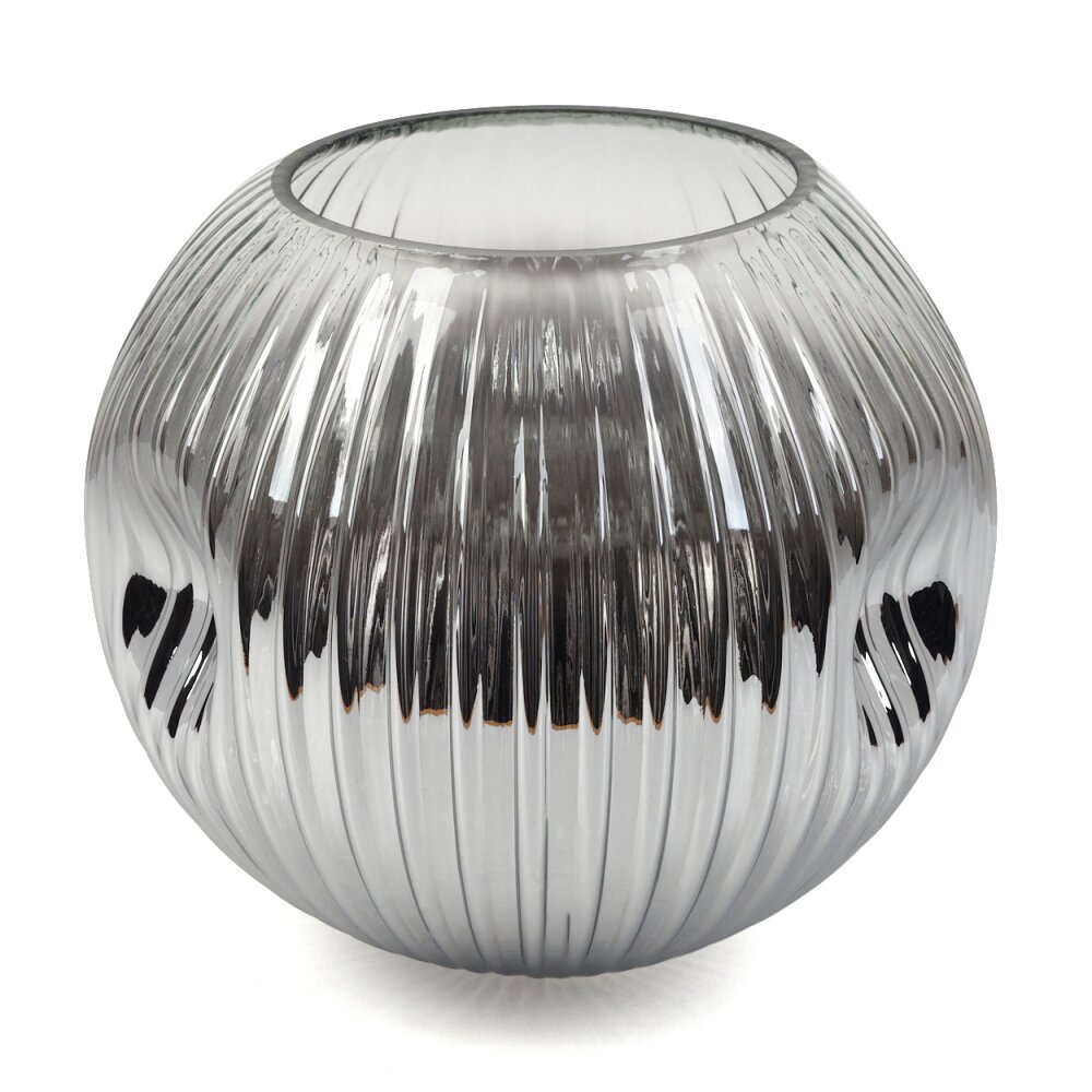 Glaslampenschirm Ripoll Ersatzglas 20 cm Chrom, Klar, Rauchfarben main product photo