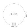 Remaisnil Ersatzglas 15 cm Chrom, Rauchfarben