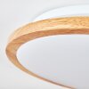 Nogueira Deckenleuchte LED Naturfarben, Weiß, 1-flammig