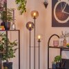 Gastor Stehleuchte Glas 15 cm Schwarz, 3-flammig