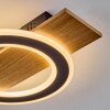 Besperia Deckenleuchte LED Holzoptik, Schwarz, 1-flammig