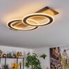 Besperia Deckenleuchte LED Holzoptik, Schwarz, 1-flammig