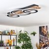 Besperia Deckenleuchte LED Holzoptik, Schwarz, 1-flammig