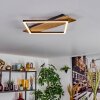 Cabanas Deckenleuchte LED Holzoptik, Schwarz, 1-flammig