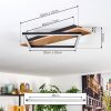 Cabanas Deckenleuchte LED Holzoptik, Schwarz, 1-flammig