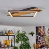 Cabanas Deckenleuchte LED Holzoptik, Schwarz, 1-flammig