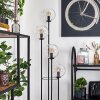 Gastor Stehleuchte Glas 20 cm Holz dunkel, Schwarz, 4-flammig