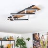 Cabanas Deckenleuchte LED Holzoptik, Schwarz, 1-flammig