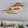 Cabanas Deckenleuchte LED Holzoptik, Schwarz, 1-flammig