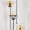 Koyoto Stehleuchte Glas 15 cm Holz dunkel, Schwarz, 4-flammig