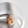 Gastor Deckenleuchte Glas 15 cm Chrom, Klar, Rauchfarben, 10-flammig