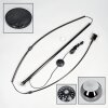 Baloca Stehleuchte 21,5 cm Chrom, Schwarz, 1-flammig