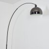 Baloca Stehleuchte 27 cm Chrom, Schwarz, 1-flammig