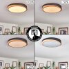Hiral Deckenleuchte LED Naturfarben, Schwarz, 1-flammig